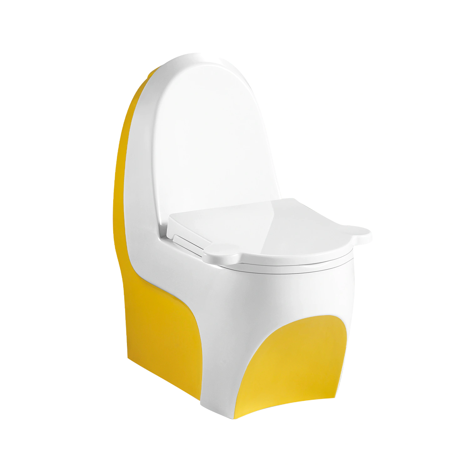 yellow and white toddler potty training toilet